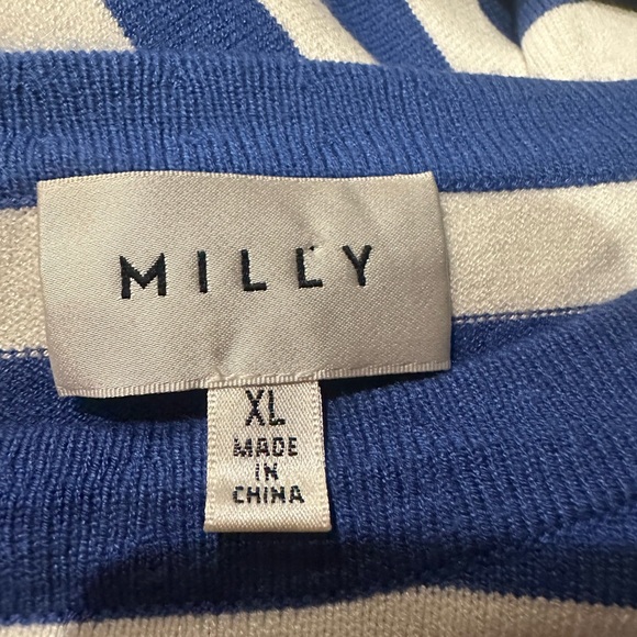 Milly Blue and White Striped Dress size XL - Picture 6 of 8